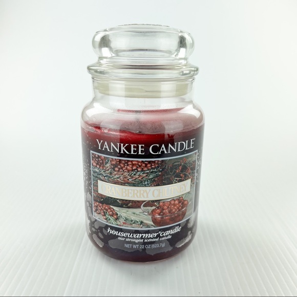 Yankee Candle Cranberry Chutney 22 Oz Large Jar Container